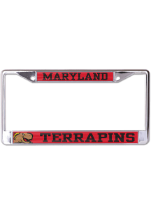 Maryland Terrapins Red  Black and Silver License Frame