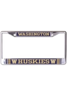 Washington Huskies Metallic License Frame