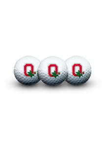 Red Ohio State Buckeyes 3 Pack Golf Balls