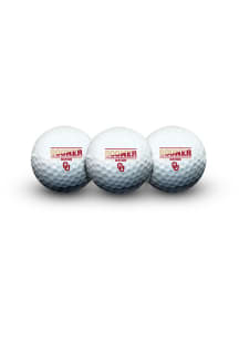 Oklahoma Sooners 3 Pack Golf Balls
