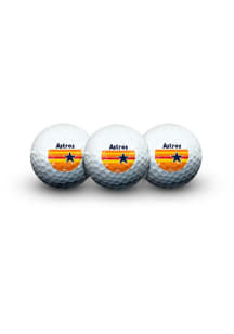 Houston Astros 3 Pack Golf Balls