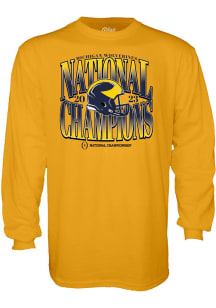 Michigan Wolverines Gold 2023 National Champions Short Sleeve T Shirt