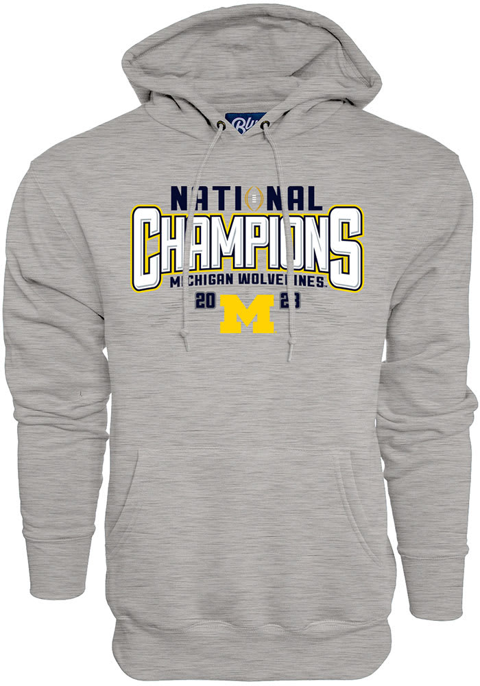 Michigan Wolverines 2023 National Champions Hoodie - Grey