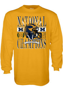 Michigan Wolverines Gold 2023 National Champions Long Sleeve T Shirt