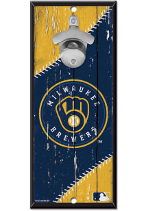 Milwaukee Brewers 5x11 inch Bottle Opener Sign