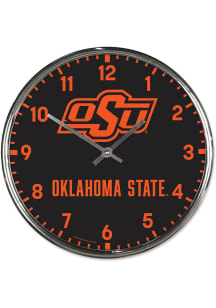 Oklahoma State Cowboys Chrome Wall Clock