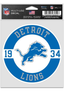 Detroit Lions 3.75x5 Patch Auto Decal - Blue