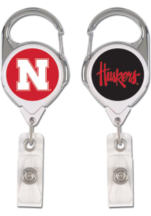 Red Nebraska Cornhuskers Retractable Badge Holder