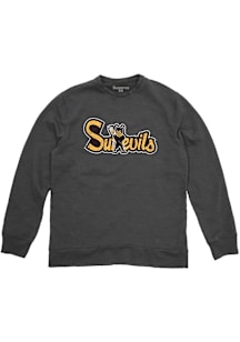 Blue 84 Arizona State Sun Devils Mens Charcoal Vintage Fleece Frontline Long Sleeve Fashion Sweats..