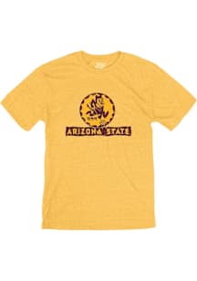 Blue 84 Arizona State Sun Devils Gold Vintage Wavy Baby Short Sleeve Fashion T Shirt