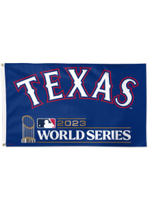 Texas Rangers 2023 WS Participant 3x5 Blue Silk Screen Grommet Flag