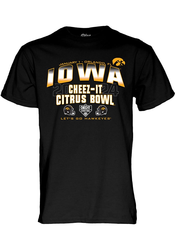 Iowa Hawkeyes BLACK Cheeze-It Citrus Bowl Bound Short Sleeve T