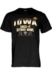 Iowa Hawkeyes Black Cheeze-It Citrus Bowl Bound Short Sleeve T Shirt