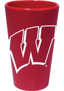 Wisc Badgers 16oz Red Silicone Pint