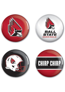 Ball State Cardinals 4 Pack Button