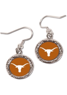 Texas Longhorns Hammered Dangle Womens Earrings