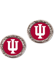 Indiana Hoosiers Hammered Post Womens Earrings