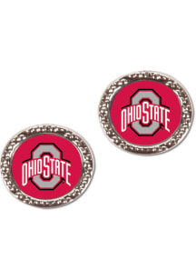 Ohio State Buckeyes Hammered Post Womens Earrings