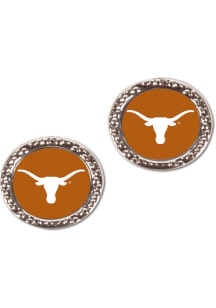 Texas Longhorns Hammered Post Womens Earrings