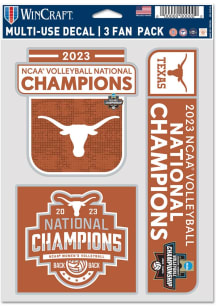 Texas Longhorns 2023 NCAA Womens Volleyball Champions Auto Decal - Burnt Orange