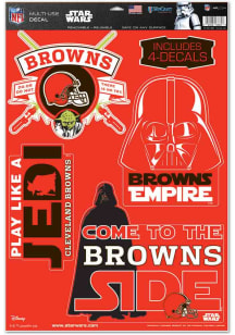 Cleveland Browns 11x17 Star Wars Auto Decal - Brown