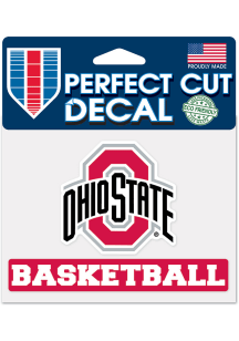 Ohio State Buckeyes 4.5x5.75 Basketball Auto Decal - Red