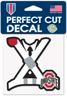 Ohio State Buckeyes Red  4x4 Marching Band Decal