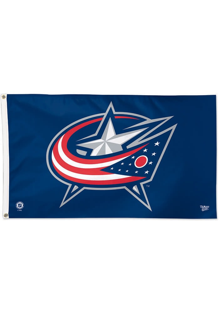 Columbus Blue Jackets 3x5 Blue Silk Screen Grommet Flag