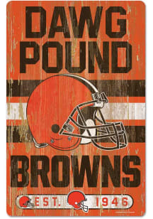 Cleveland Browns 11x17 Slogan Wood Sign