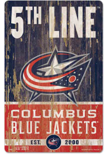 Columbus Blue Jackets 11x1 Slogan Wood Sign