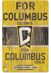 Columbus Crew 11x17 Distressed Wood Sign