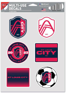 St Louis City SC 6pk Auto Decal - Red