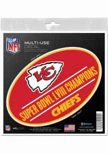 Kansas City Chiefs Super Bowl LVIII Champs 6x6 Auto Decal - Red