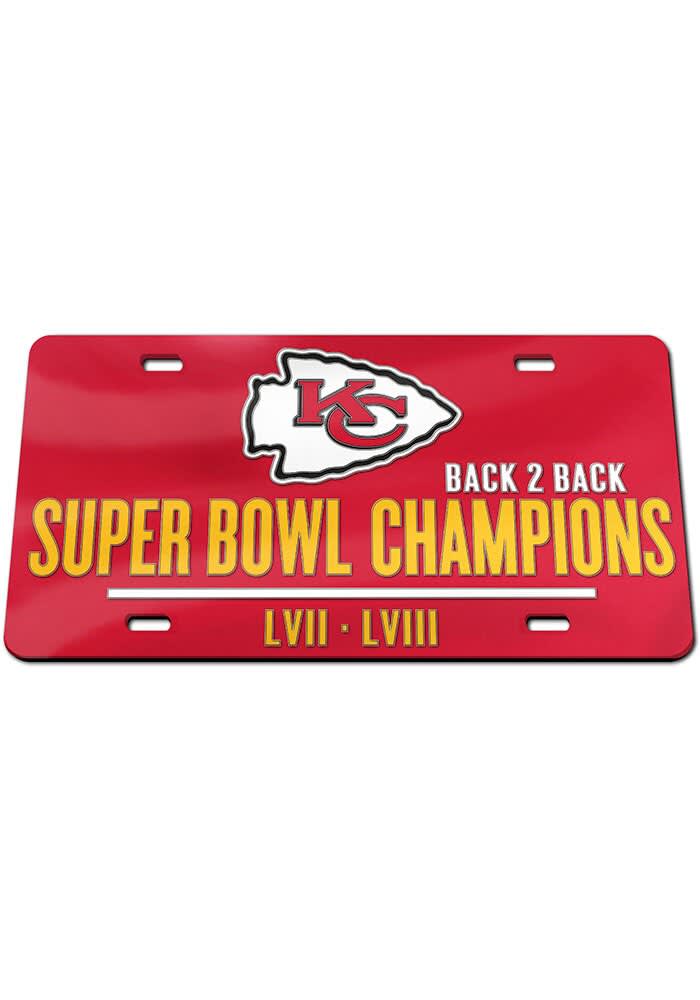 Kansas City Chiefs License Plate KC Chiefs Back to Back Super Bowl