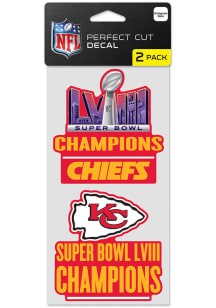 Kansas City Chiefs Super Bowl LVIII Champs Auto Decal - Red
