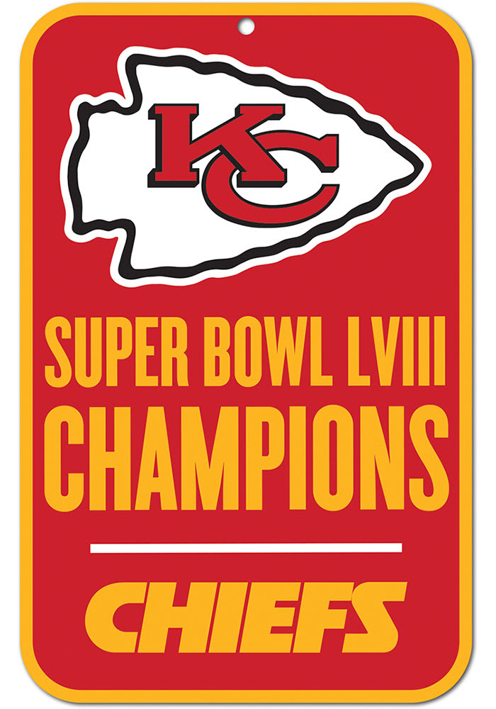 Kansas City Chiefs Super Bowl Lviii Champs Design Sign