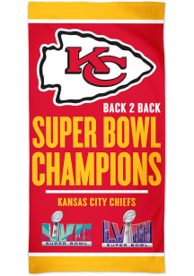 Kansas City Chiefs Back to Back Super Bowl Champs Beach Towel