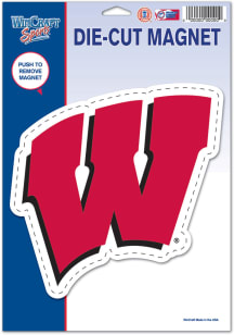 Red  Wisconsin Badgers 6.24x9 Die Cut Magnet