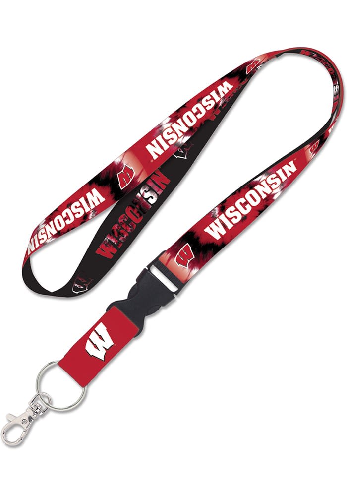 Wisconsin Badgers Tie Dye Lanyard - RED