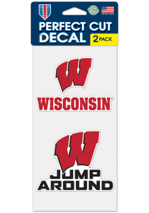 Wisconsin Badgers 2pk Auto Decal - Red