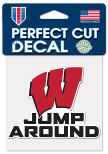 Wisconsin Badgers 4x4 Slogan Auto Auto Decal - Red