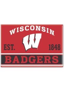 Red  Wisconsin Badgers 2x3 Magnet