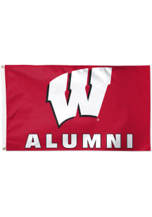Red Wisconsin Badgers 3x5 Grommet Silk Screen Grommet Flag
