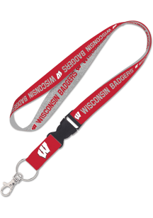 Red  Wisconsin Badgers Team Color Lanyard