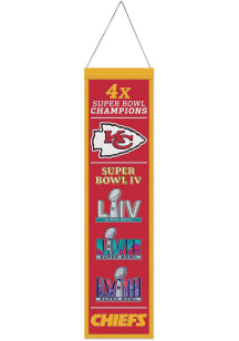 Kansas City Chiefs SB 2023 4x Champs Banner