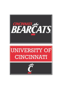 Black  Cincinnati Bearcats 2 pack 2 x 3 rectangle Magnet