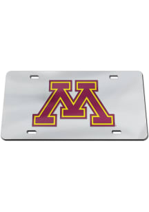 Minnesota Golden Gophers Maroon  Team Logo Silver License Plate