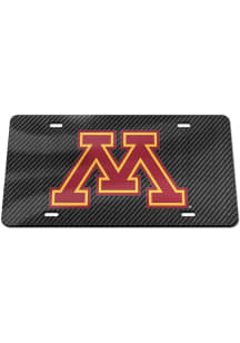 Minnesota Golden Gophers Maroon  Carbon Fiber License Plate