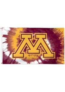 Maroon Minnesota Golden Gophers 3x5 Tie Dye Silk Screen Grommet Flag