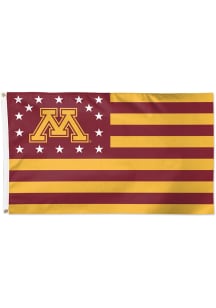 Minnesota Golden Gophers 3x5 Vertical Stripes Maroon Silk Screen Grommet Flag